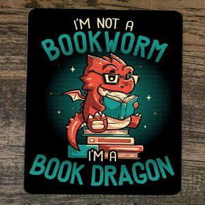 Mouse Pad Im not a‎ Book Worm Im a Book Dragon